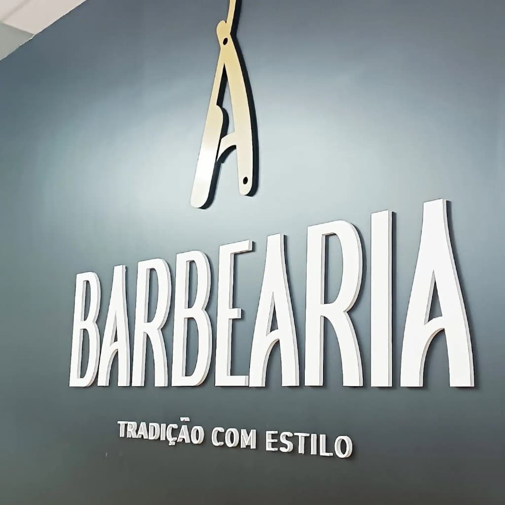 Letra caixa — Barbearia (interno)